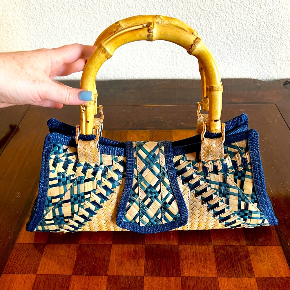 Straw & Bamboo Handbag
